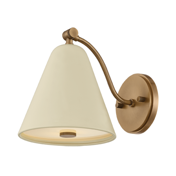 Pacentro Conical Metal Head Curved Wall Sconce