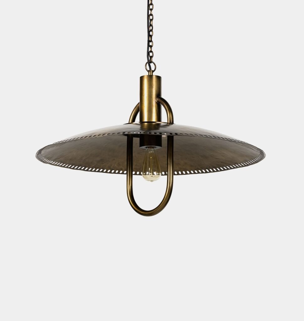 Mdiq Wide Iron Dome Pendant – image 2