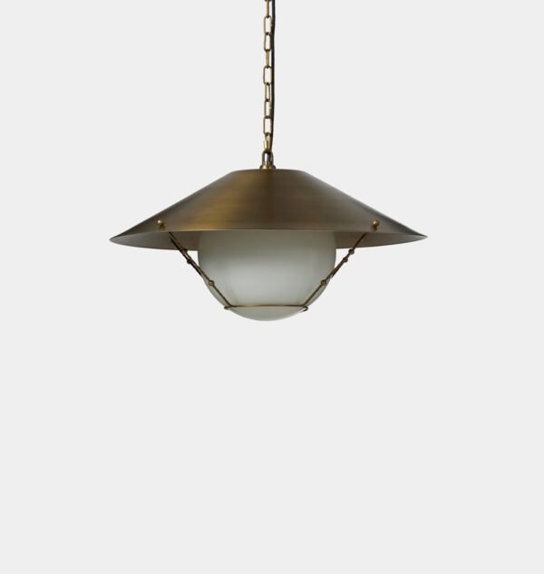 Martil Wide Iron Head Glass Pendant