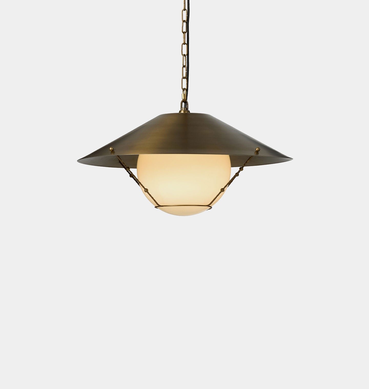 Martil Wide Iron Head Glass Pendant – image 3