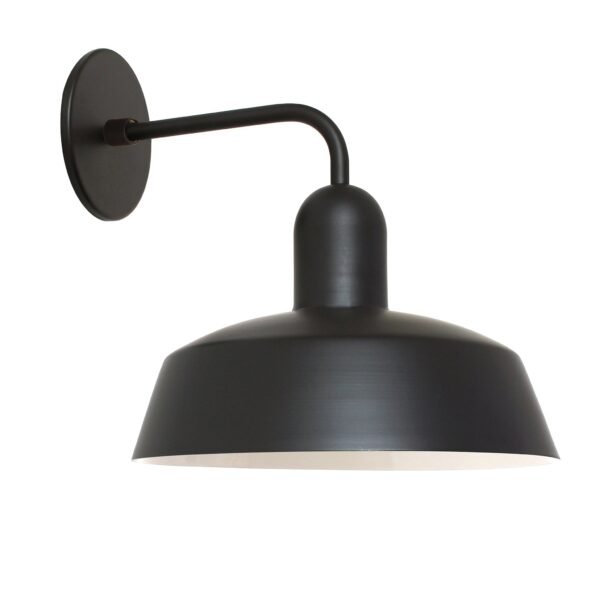 Orciano Wide Metal Hood Swan Neck Wall Sconce