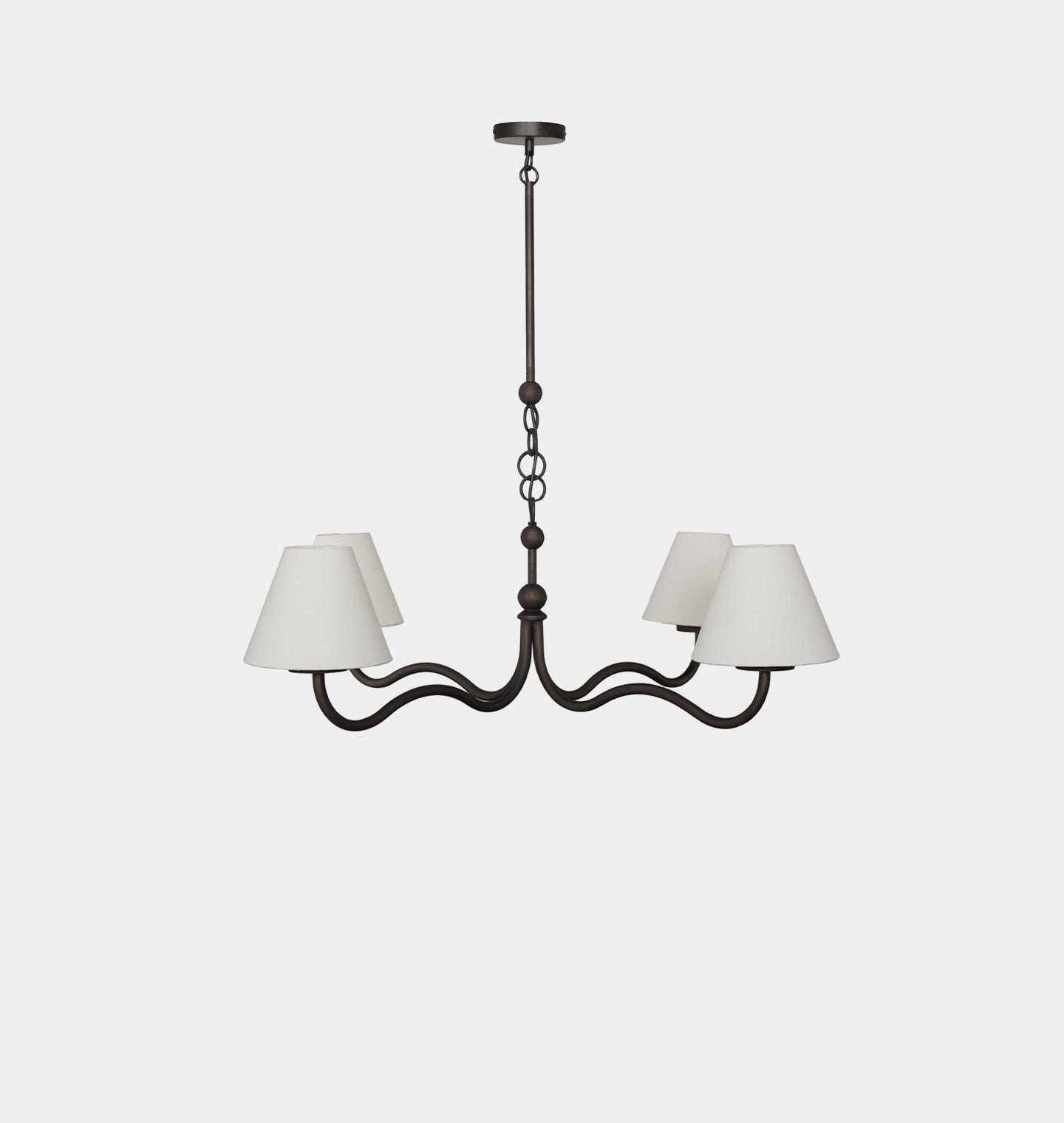 Perdika Black Iron Head Chandelier