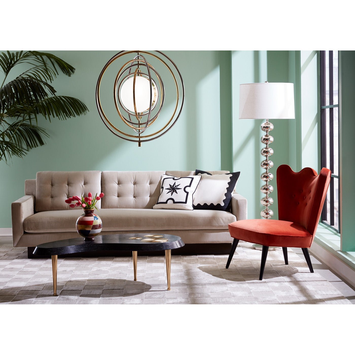 Camposampiero Globe Stacked Brass Floor Lamp – image 3
