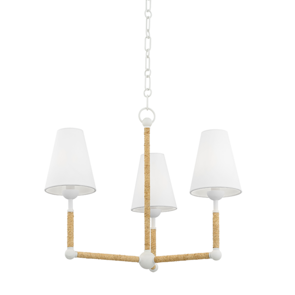 Tusa Keten Abajurlu Beyaz Avize