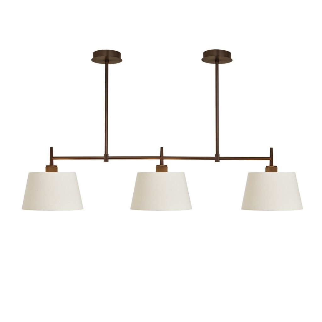 Felina Cotton Shade Triple Linear Pendant