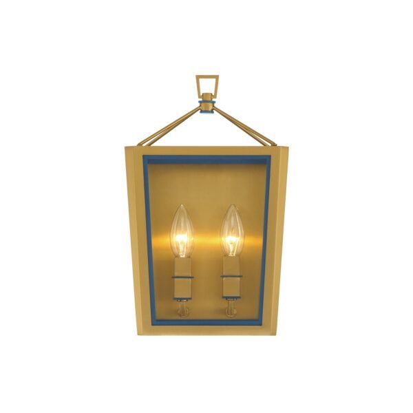Reana Conical Framed Two Candle Lantern Wall Sconce