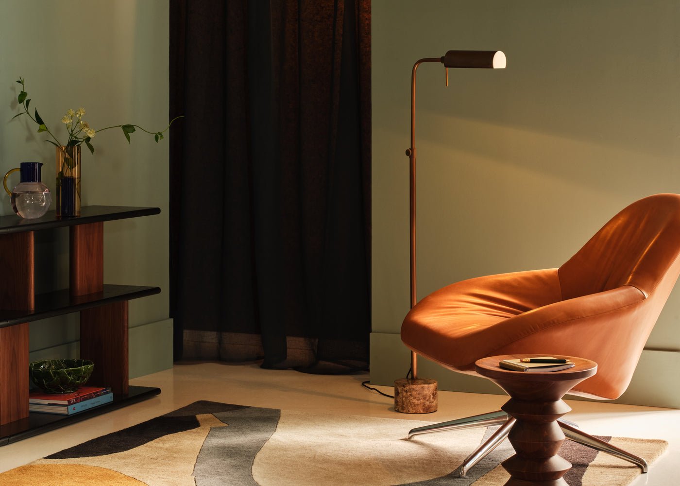 Bergantino Marble Base Reading Floor Lamp – image 2