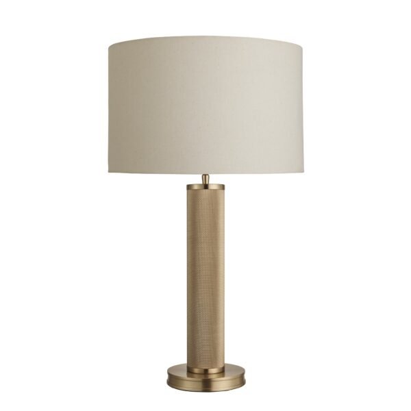 Pucisca Knurled Brass Cylinder Table Lamp