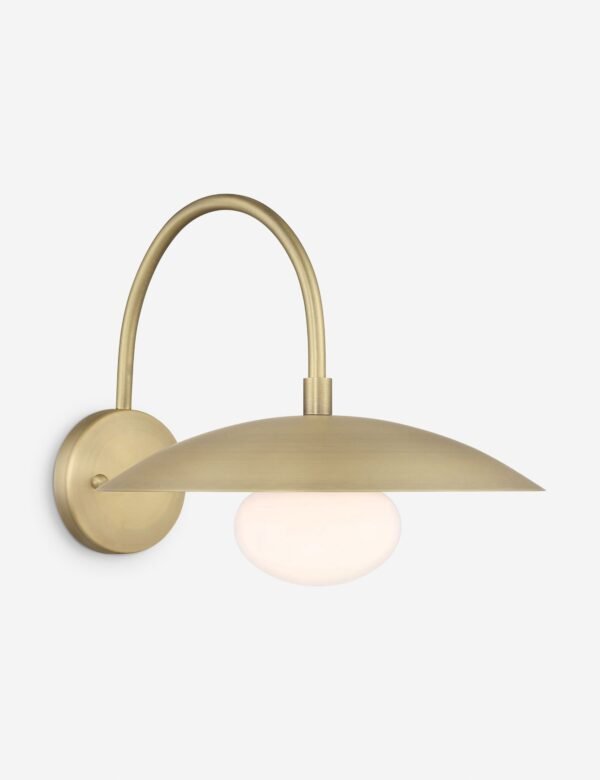 Codrongianos Frosted Globe and Visor Wall Sconce