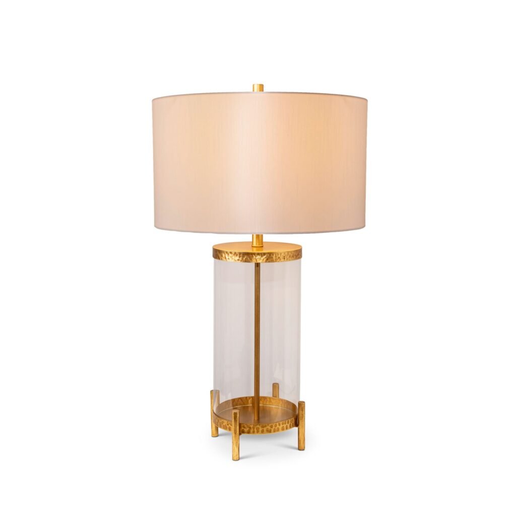 Omis Clear Glass Cylinder Body Table Lamp