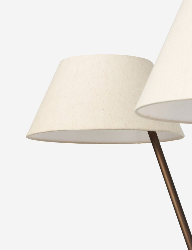 Santanyí Three Shade Bronze Tripod Floor Lamp – image 3