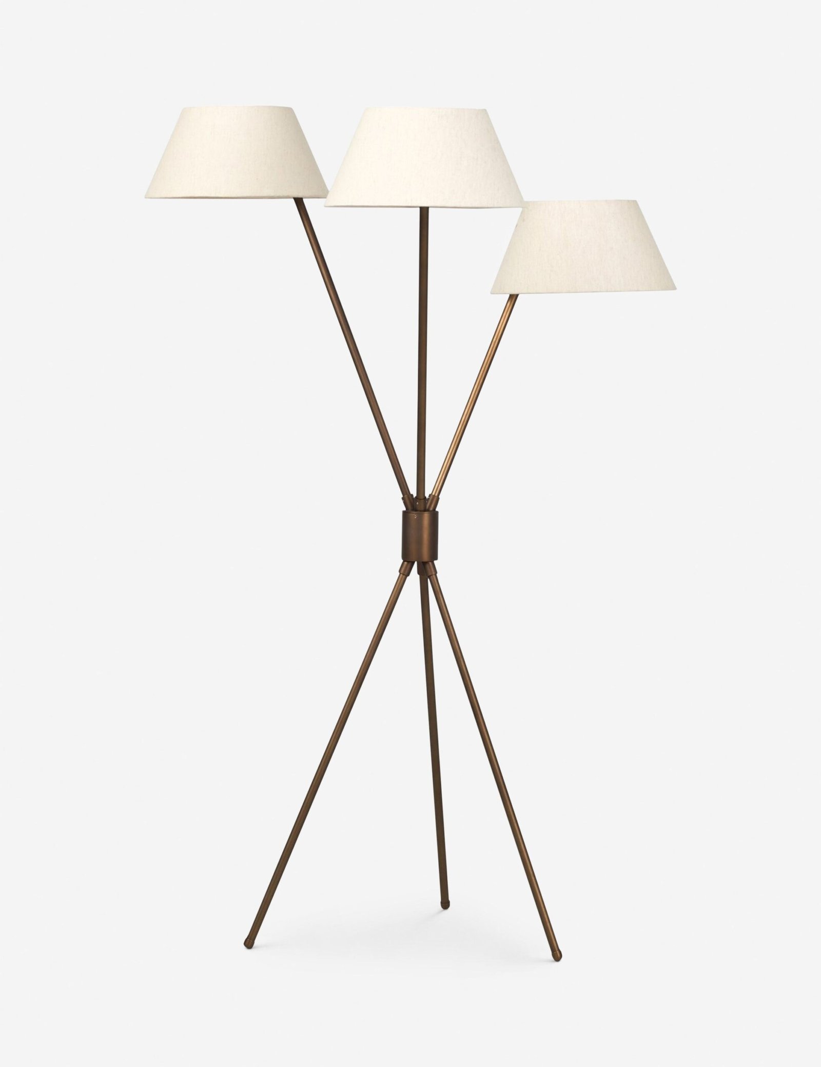 Santanyí Three Shade Bronze Tripod Floor Lamp