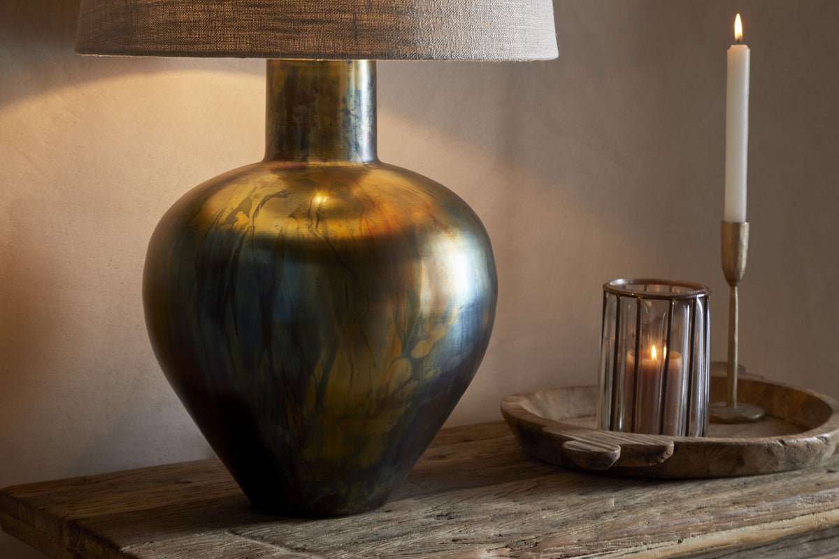 Murter Antiqued Metal Globe Lamp Base – image 2