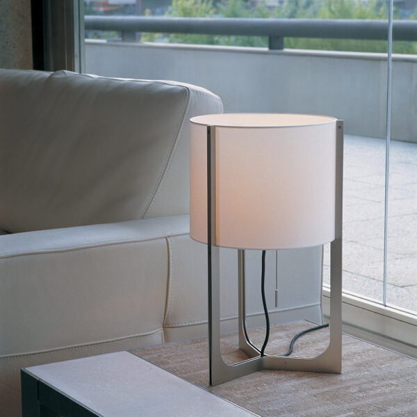 Abetone Cylinder Shade Metal Table Lamp