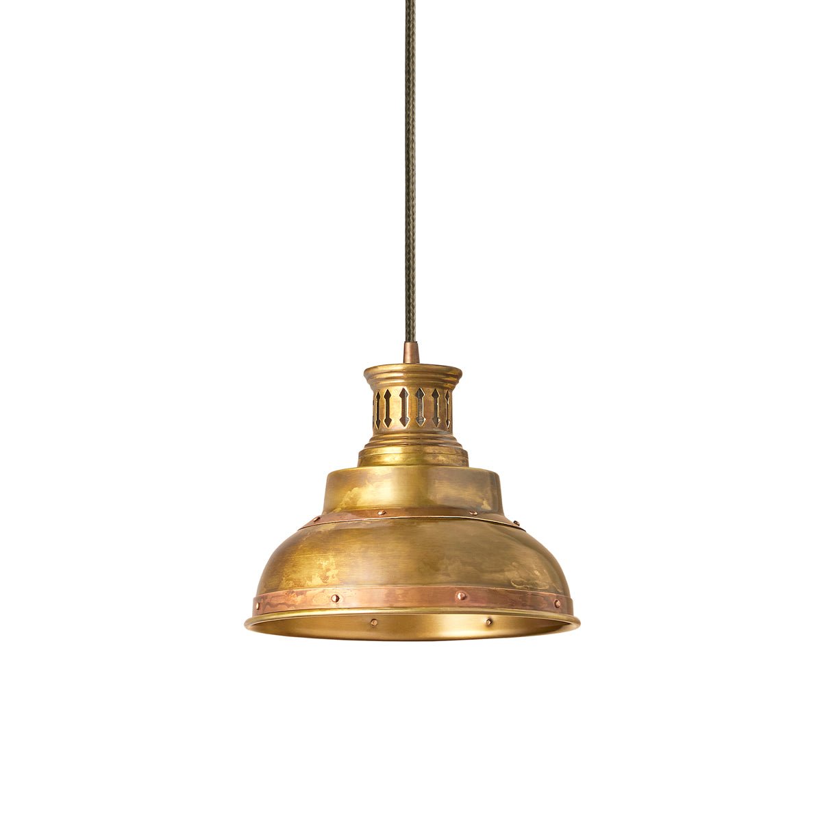 Adamas Antiqued Brass Copper Industrial Pendant – image 3