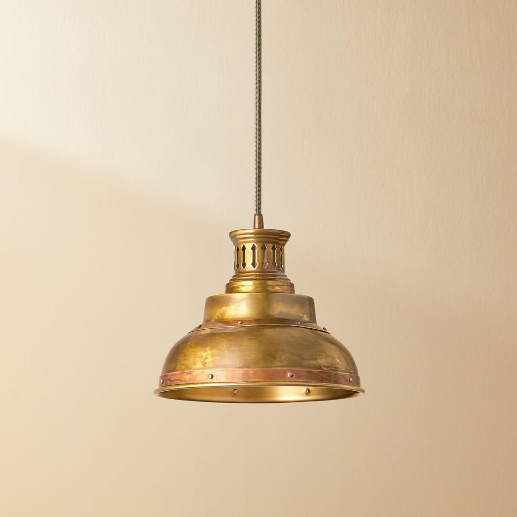 Adamas Antiqued Brass Copper Industrial Pendant