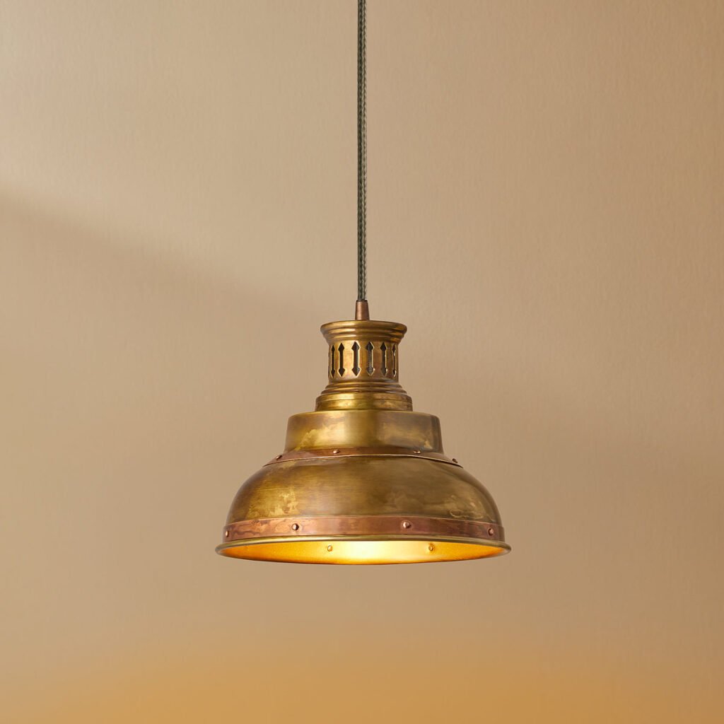 Adamas Antiqued Brass Copper Industrial Pendant – image 2