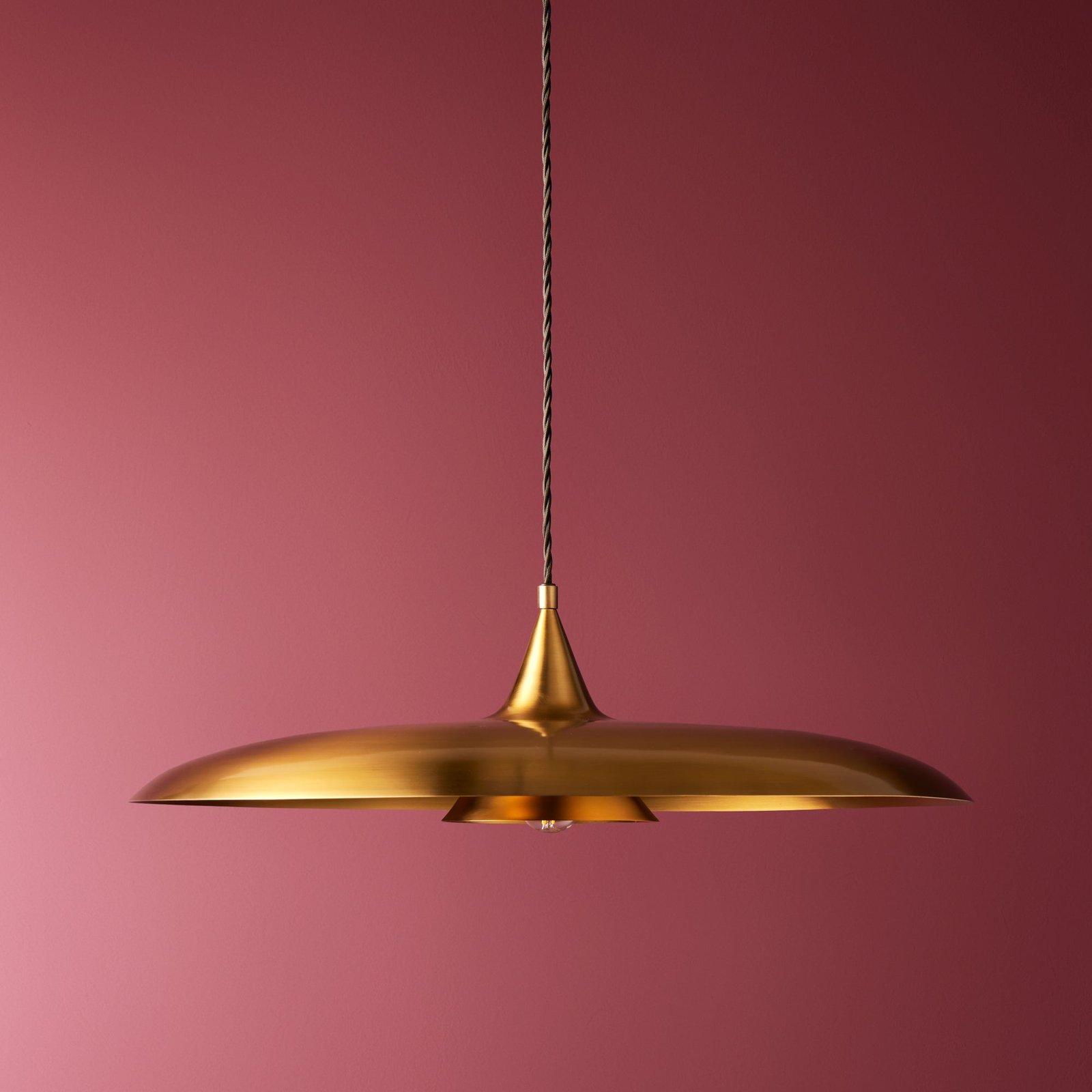 Pollonia Antique Brass Low Disc Pendant