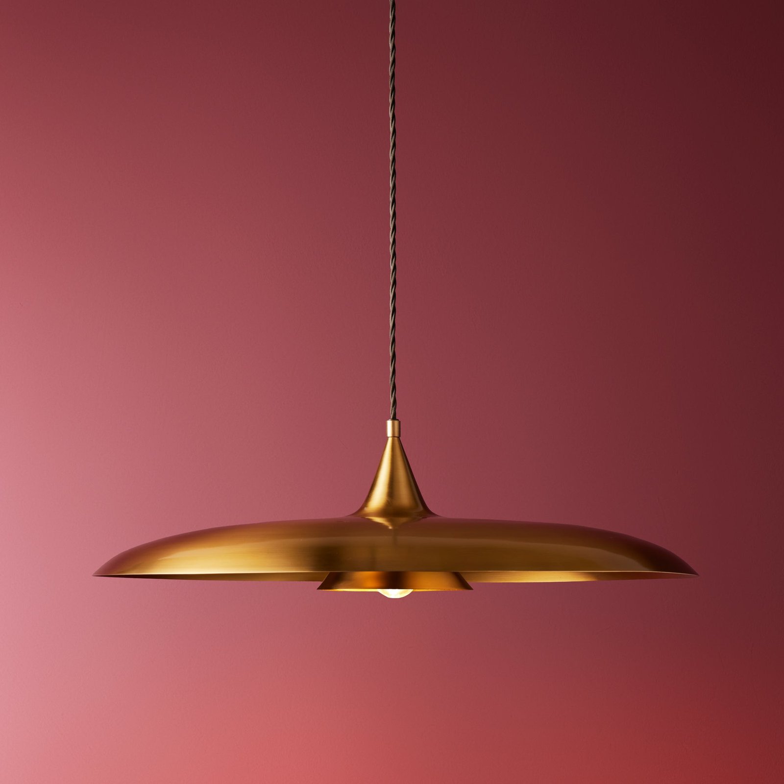 Pollonia Antique Brass Low Disc Pendant – image 2