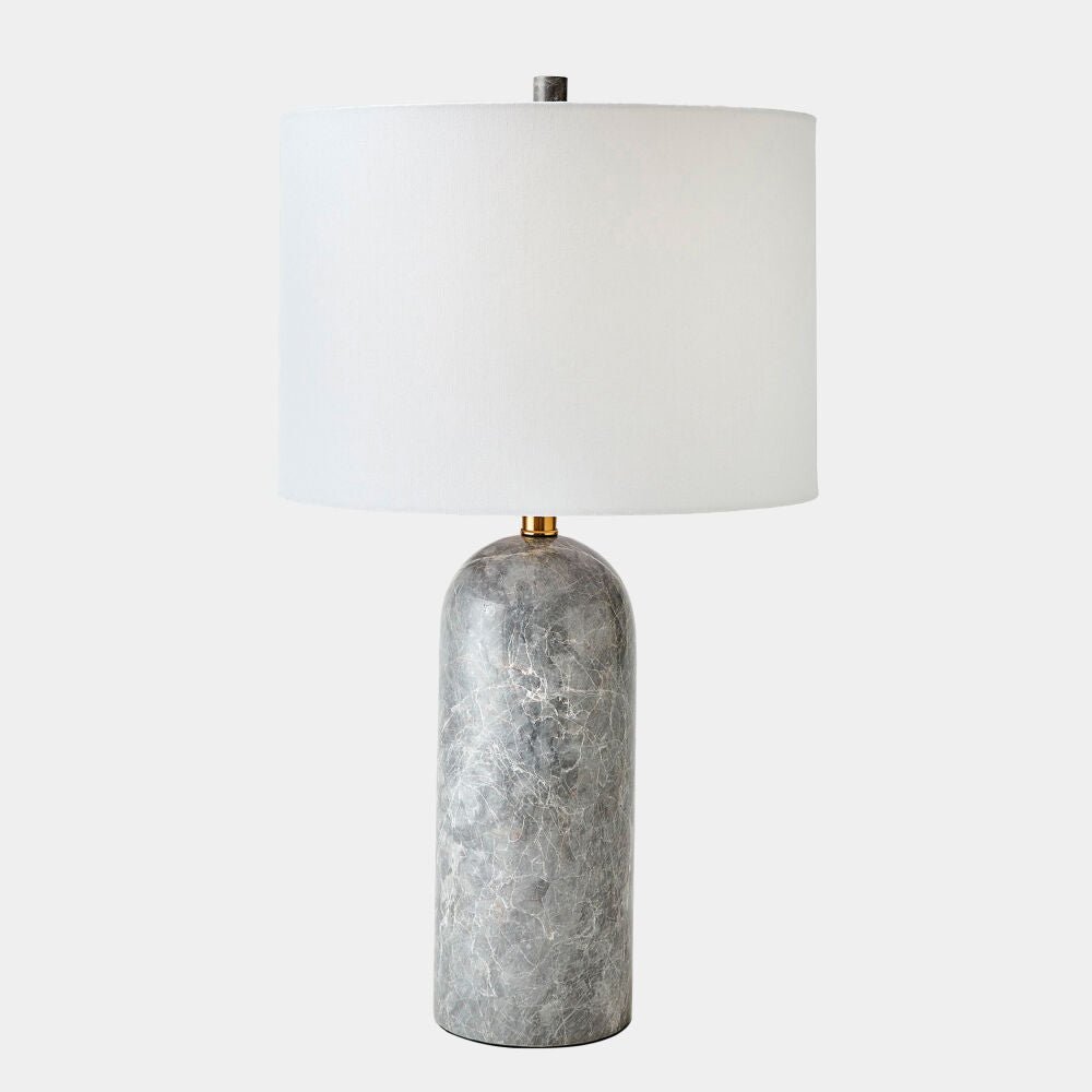 Milna Grey Marble Cylinder Table Lamp – image 3