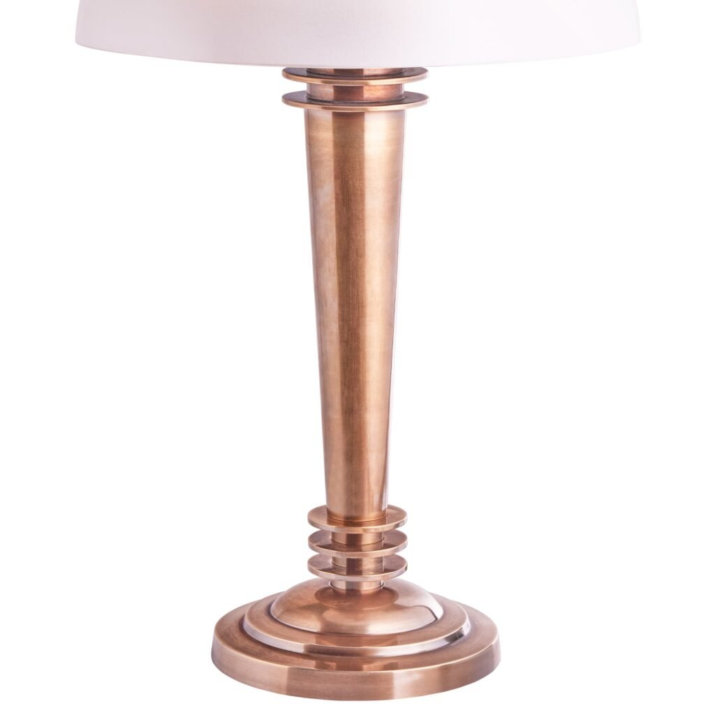 Brsec Opal Dome Glass Brass Table Lamp