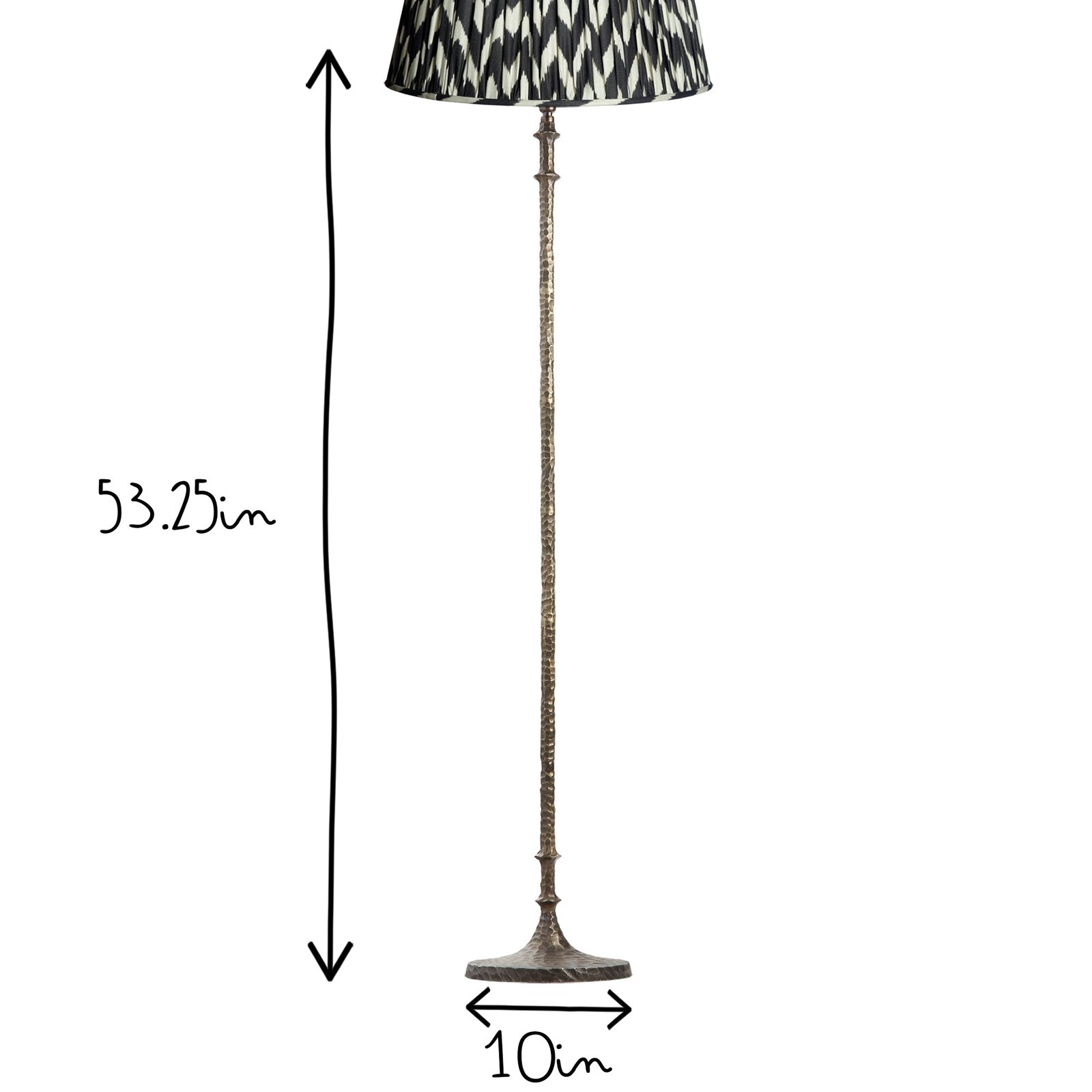 Revine Hammered Textured Bronze Floor Lamp – image 3