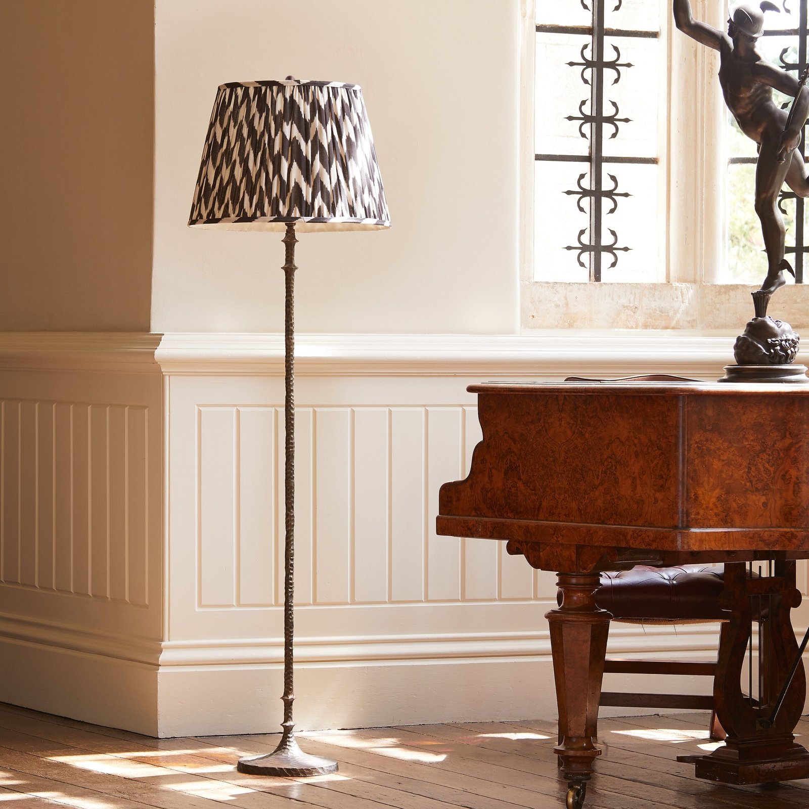 Revine Hammered Textured Bronze Floor Lamp – image 4
