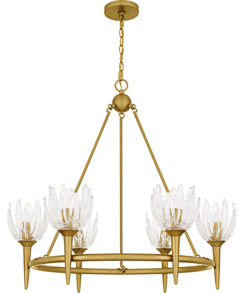 Ierissos Brushed Gold Ring Glass Chandelier – image 2