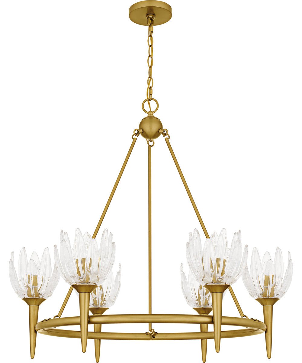Ierissos Brushed Gold Ring Glass Chandelier – image 2