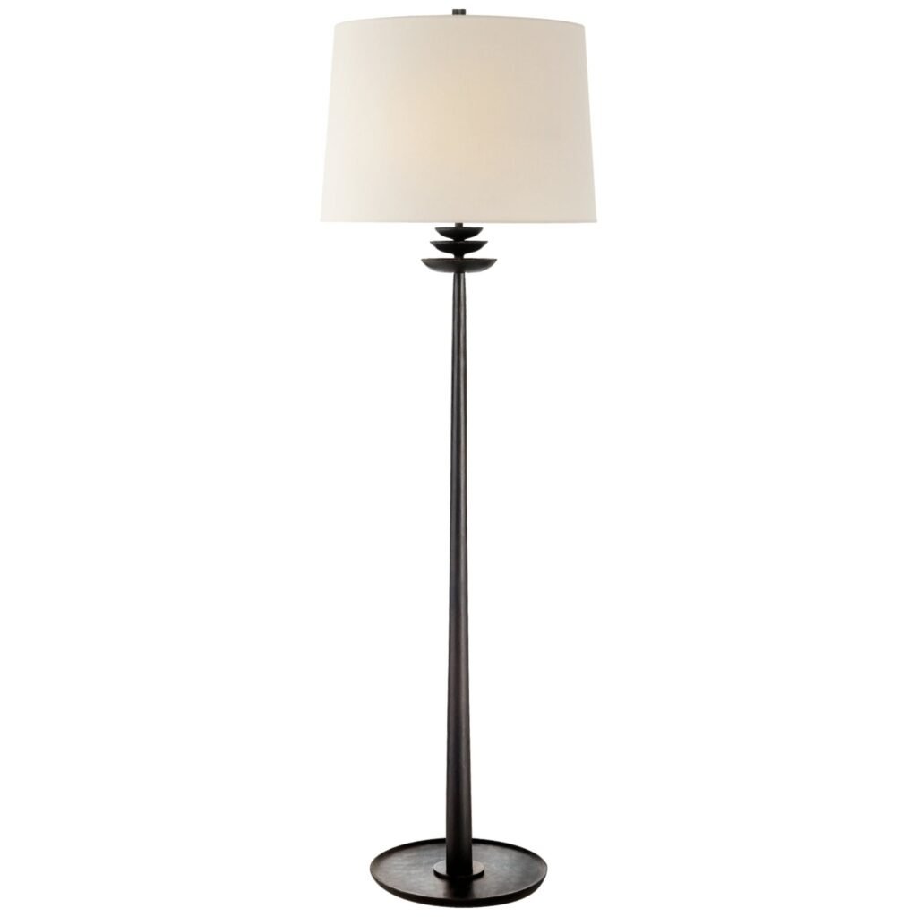 Lefkimmi Antiqued Iron Double Socket Floor Lamp