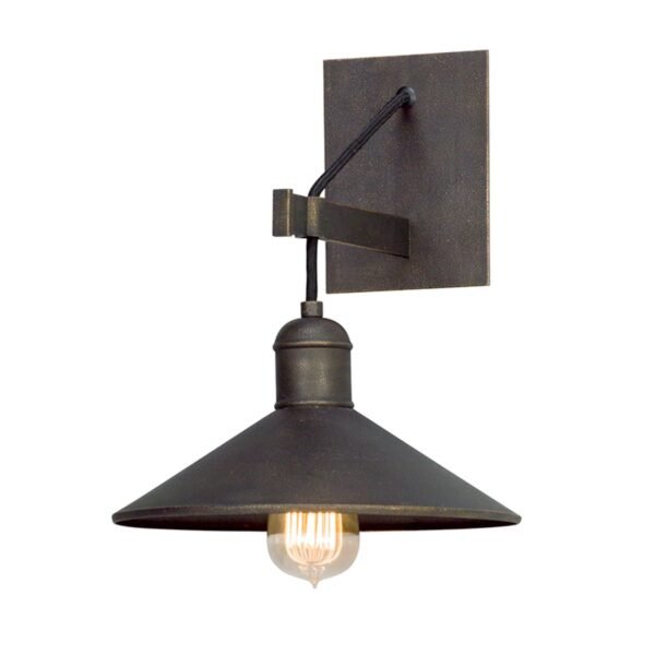 Alcobaça Handcrafted Vintage Bronze Sconce with Iron Shade