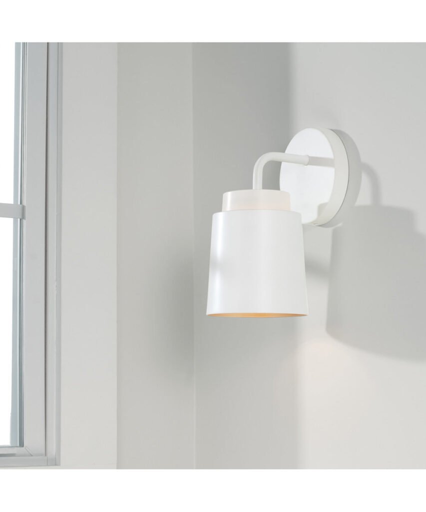 Psychro White Metal Head Compact Wall Sconce – image 2