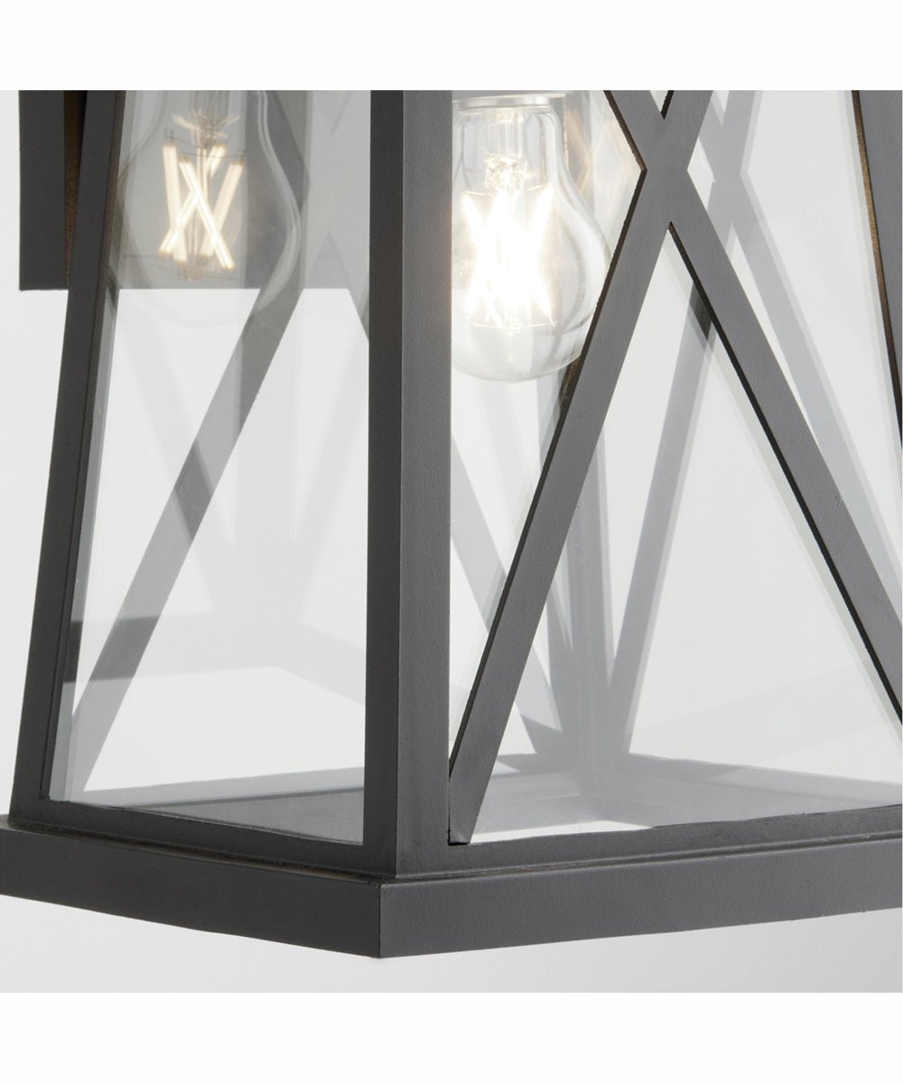 Thripti Cross Rod Trapezoid Black Lantern Outdoor Wall Light – image 3