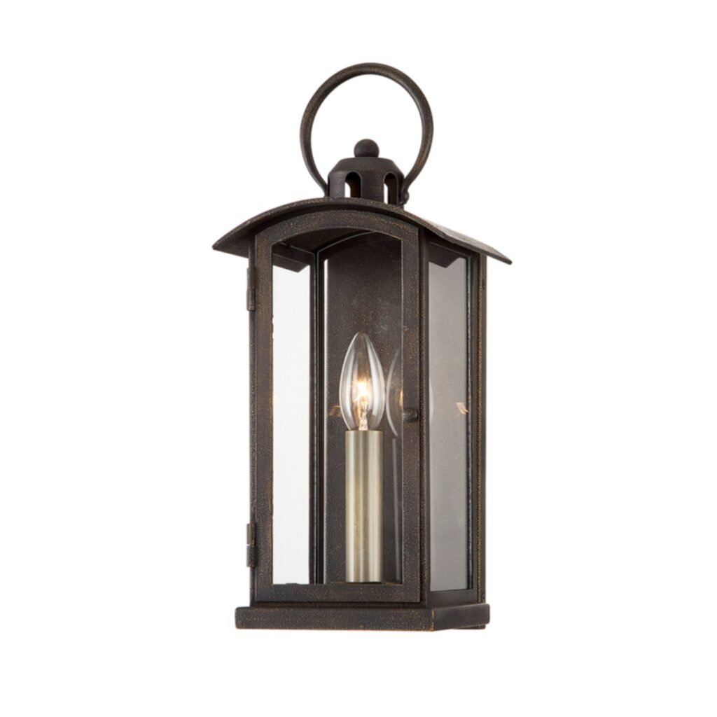 Buarcos Hanger Ring Glass Vintage Bronze Lantern Outdoor Wall Light