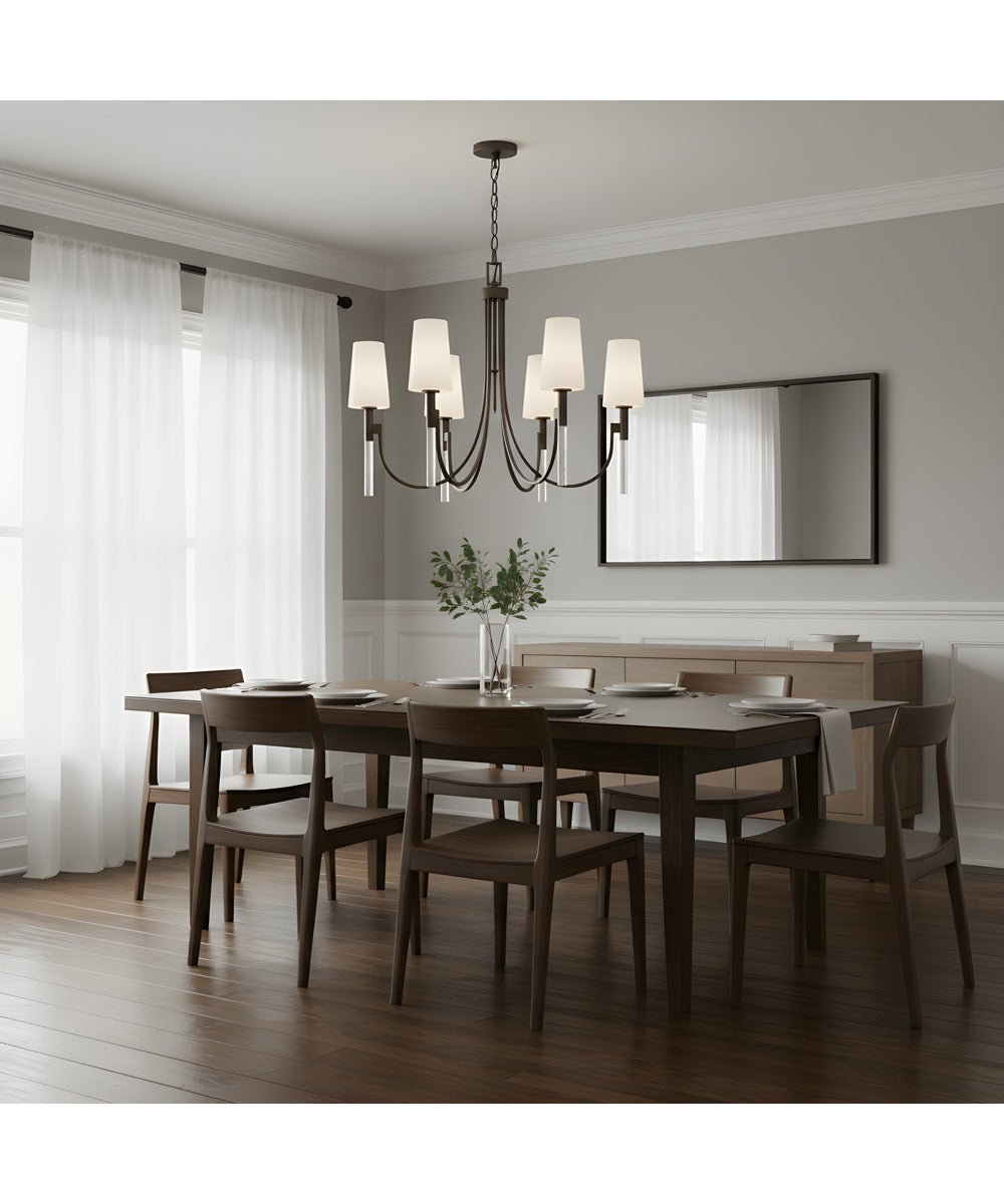 Lubriano Opal Camlı Koyu Metal Avize – image 3