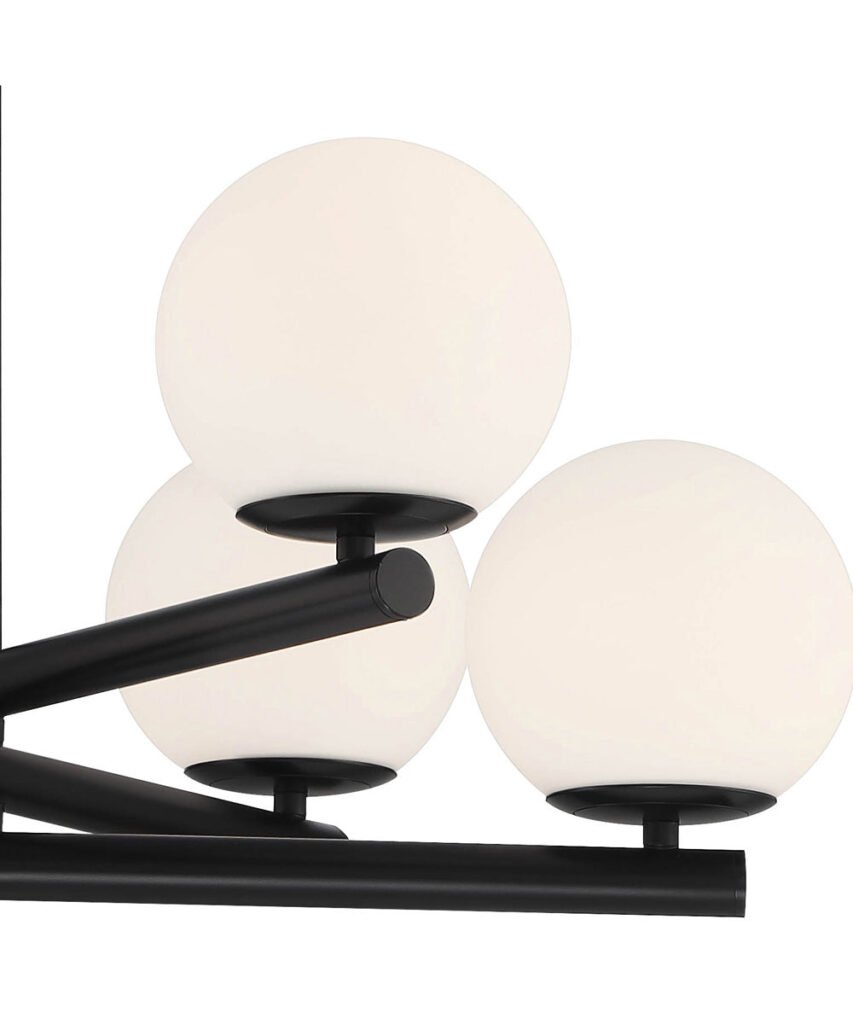 Saida Opal Globe Black Horizontal Chandelier – image 3