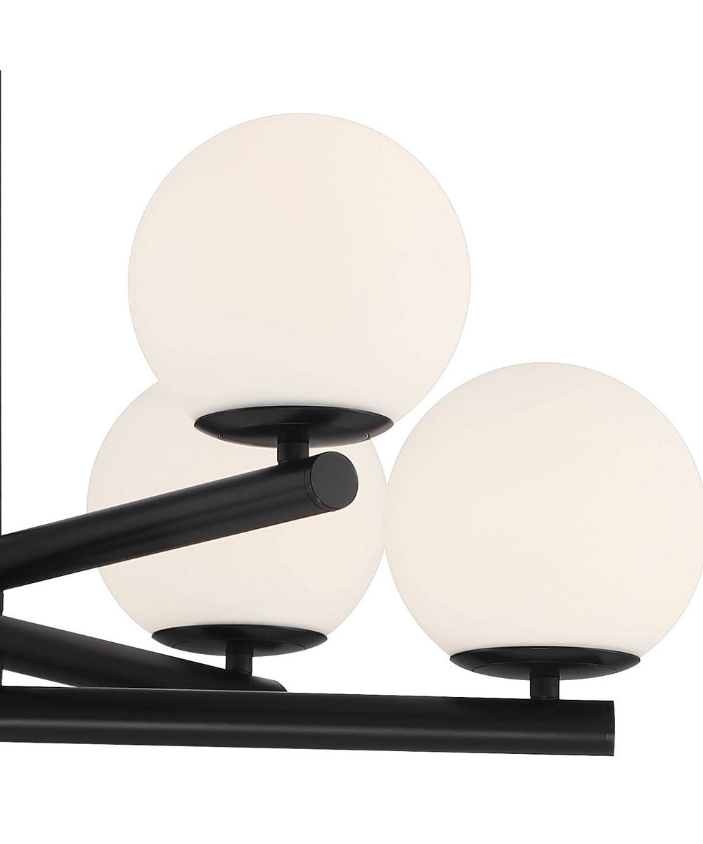 Saida Opal Globe Black Horizontal Chandelier – image 3