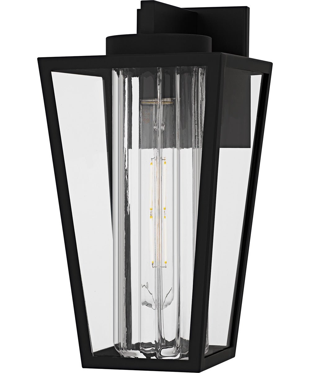 Tylisos Trapezoid Shaped Black Lantern Outdoor Wall Light