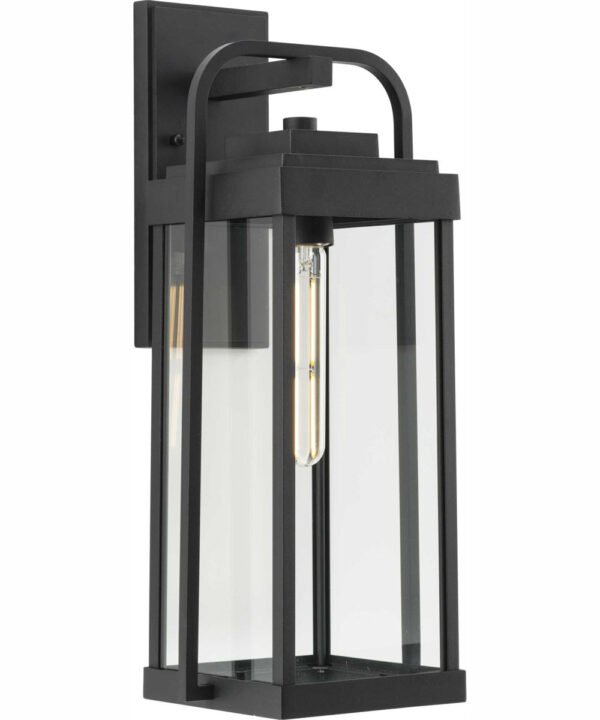 Askyfou Long Box Shaped Black Lantern Outdoor Wall Light
