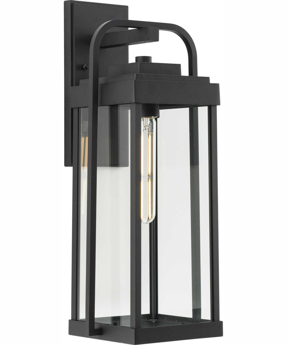Askyfou Long Box Shaped Black Lantern Outdoor Wall Light