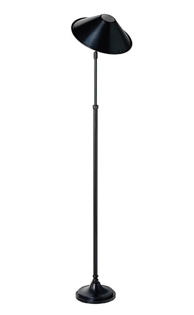Emporios Black Hood Slim Brass Floor Lamp