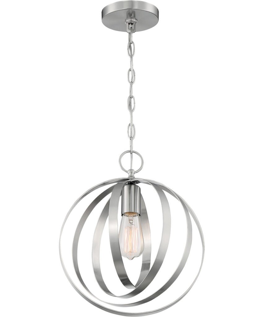 Morella Brushed Nickel Globe Pendant