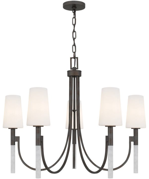 Lubriano Opal Camlı Koyu Metal Avize