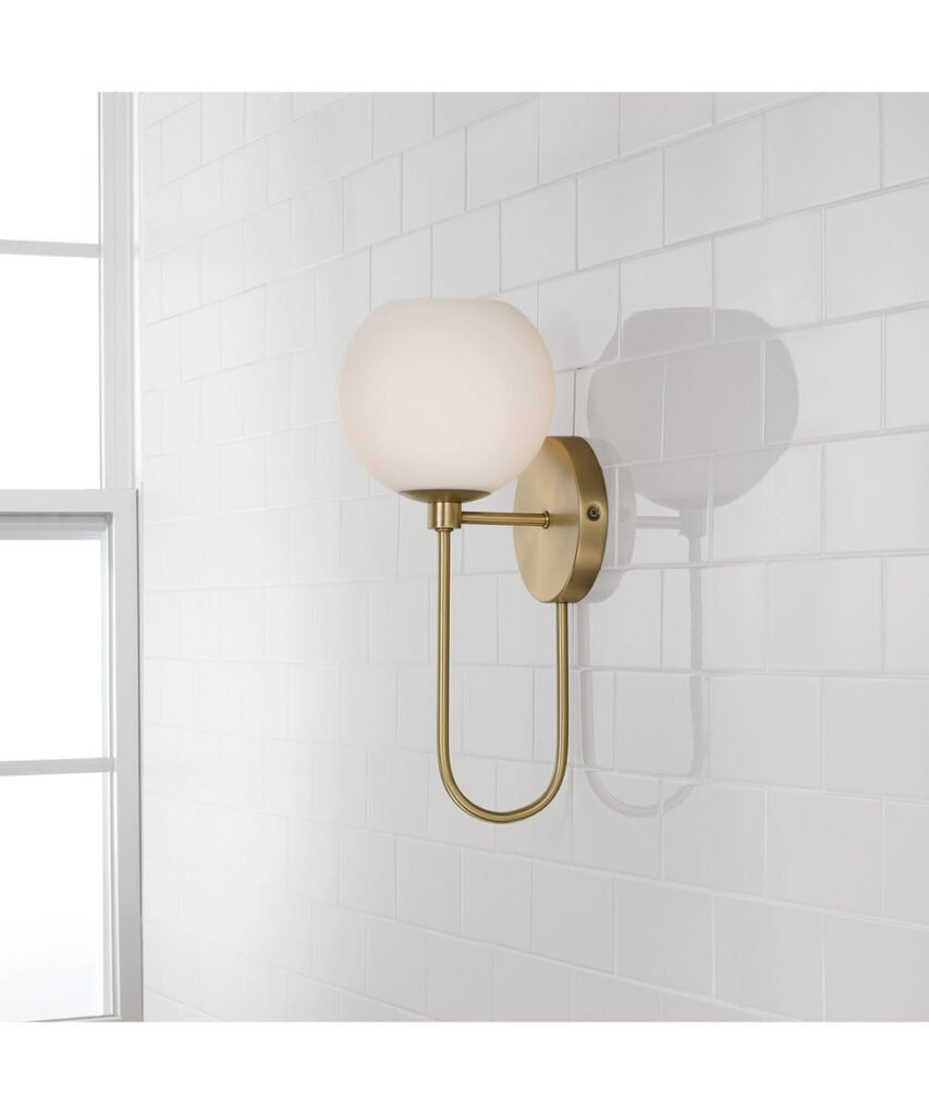 Giuncugnano Kavisli Gövdeli Opal Camlı Aplik – image 2
