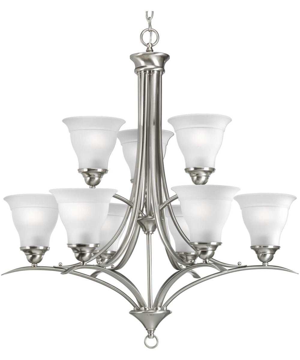 Lodeve Classic Frosted Glass Nickel Chandelier