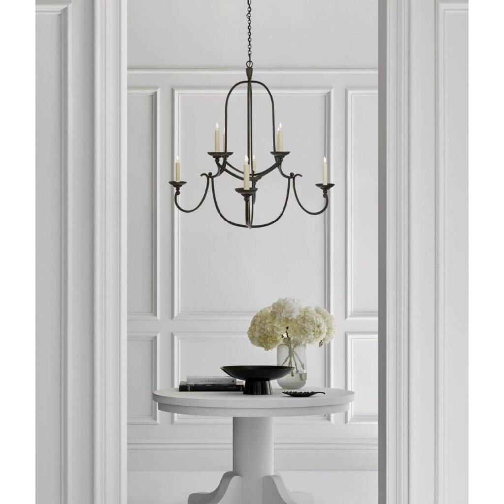 Verucchio Eight Arm Iron Filament Chandelier – image 2