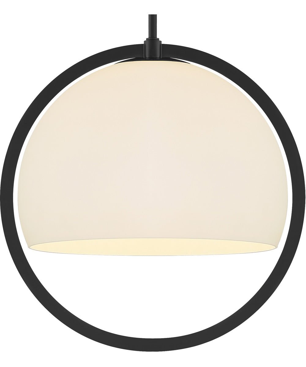 Damour Ring Opal Glass Black Pendant – image 3