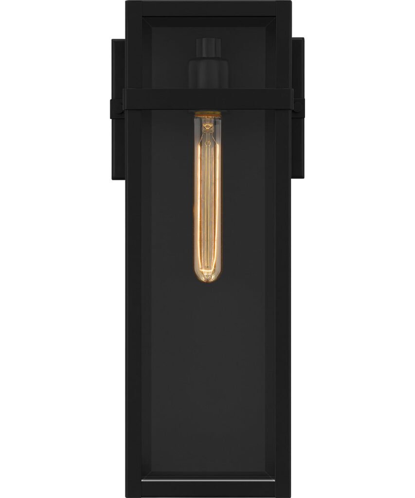 Kapetaniana Slim Long Bevelled Glass Black Outdoor Wall Light – image 3
