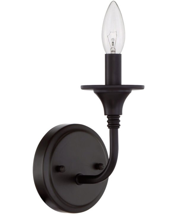 Perdiki Opal Glass Cylinder Compact Matte Black Wall Sconce