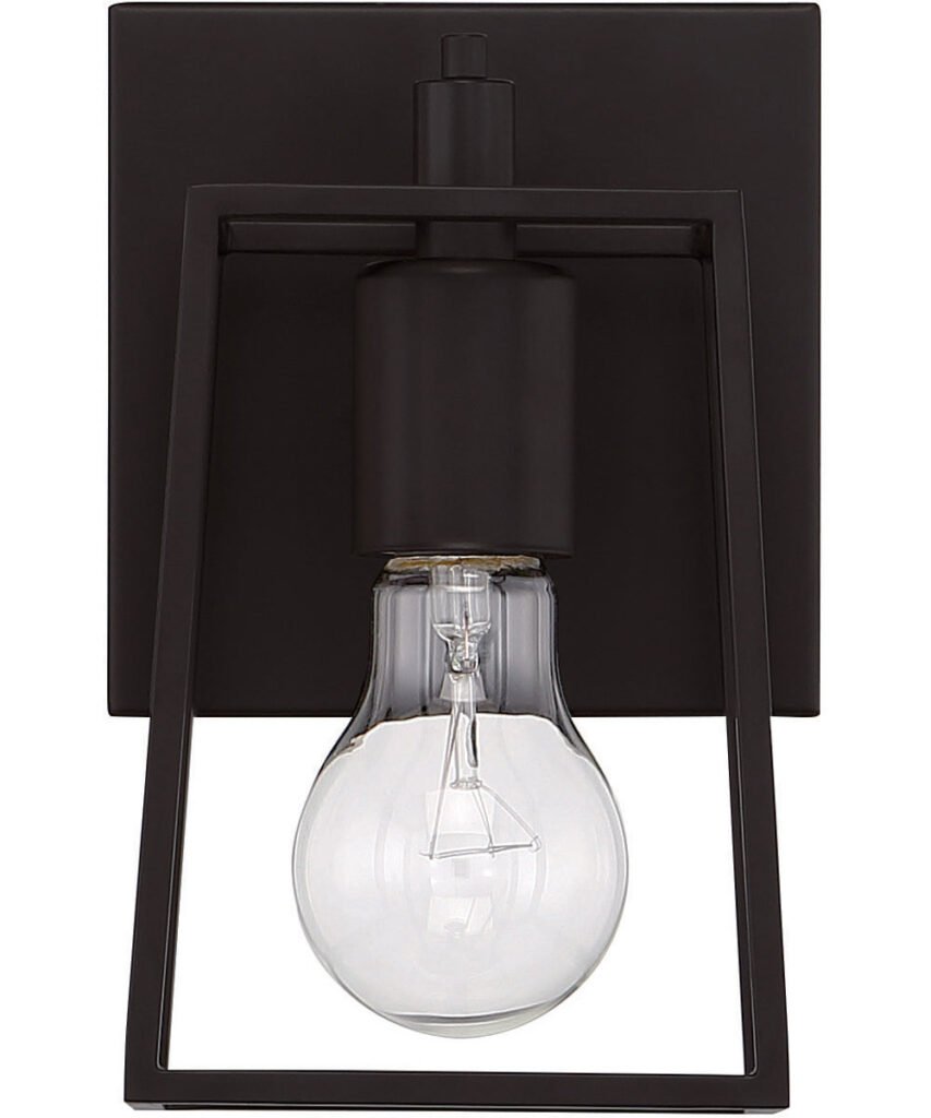 Monsaraz Compact Clear Glass Matte Black Steel Wall Sconce – image 3